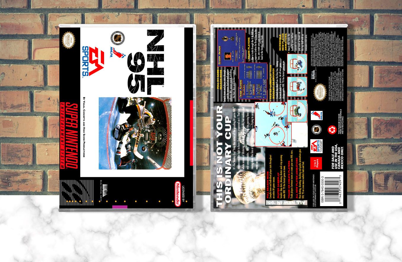 NHL '95, Case Color: CLEAR (Transparent)