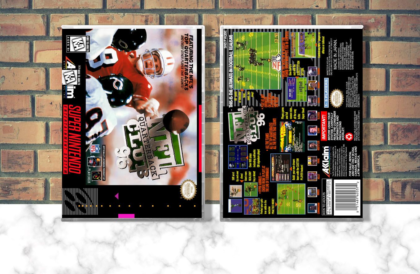 NFL Quarterback Club '96, Case Color: CLEAR (Transparent)
