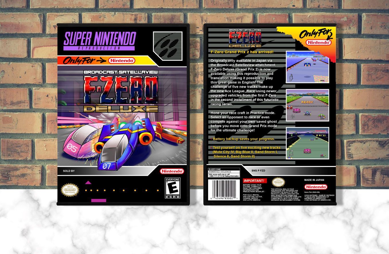 F-Zero Deluxe (Repro Spine), Case Color: DARK GREY (OEM DS CASE COLOR)
