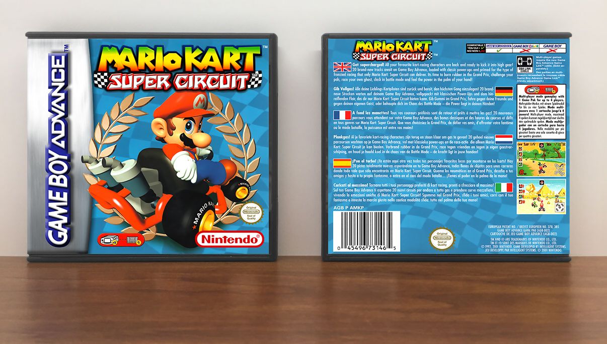 Mario Kart Super Circuit (PAL), Artwork Spine Color: Chrome