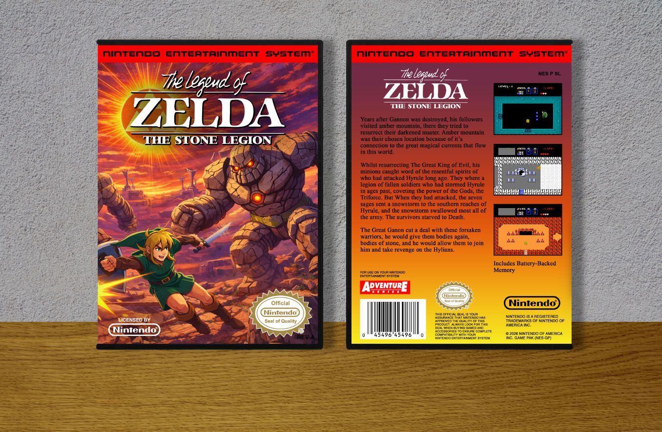 Legend of Zelda, The Stone Legion, Case Color: DARK GREY (OEM DS CASE COLOR)