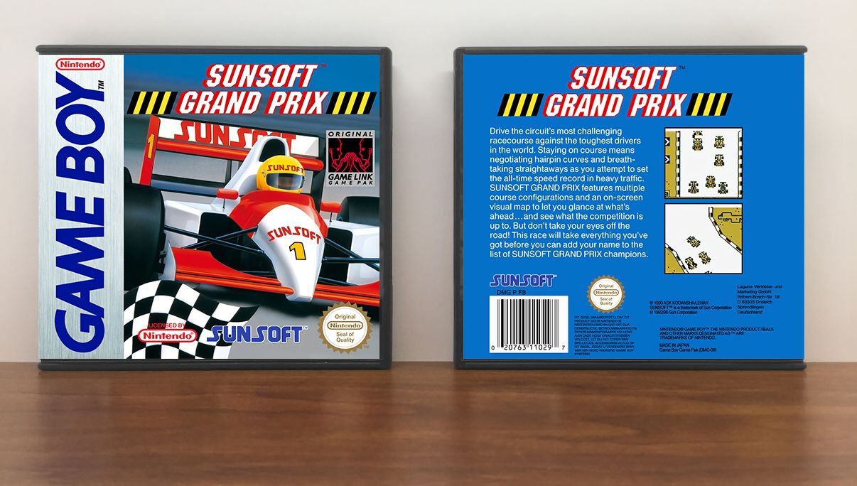 Sunsoft Grand Prix (PAL), Artwork Spine Color: Chrome