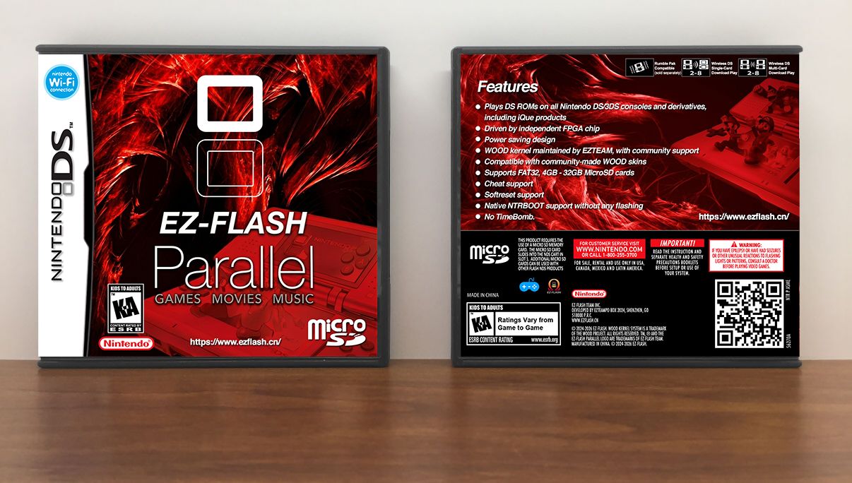 EZ Flash Parallel, Case Color: DARK GREY (OEM DS CASE COLOR)