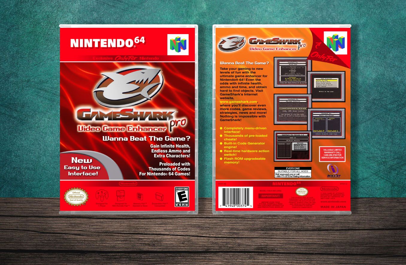 Gameshark Video Game Enhancer Pro, Case Color: CLEAR (Transparent)