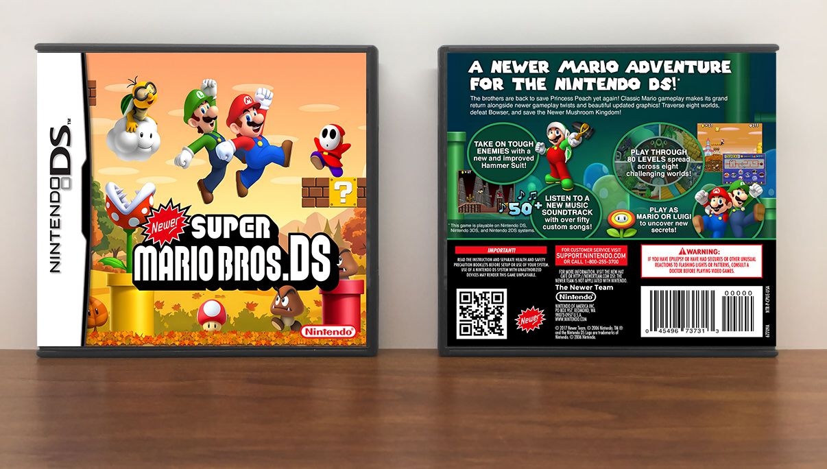 Newer Super Mario Bros. DS, Case Color: DARK GREY (OEM DS CASE COLOR)