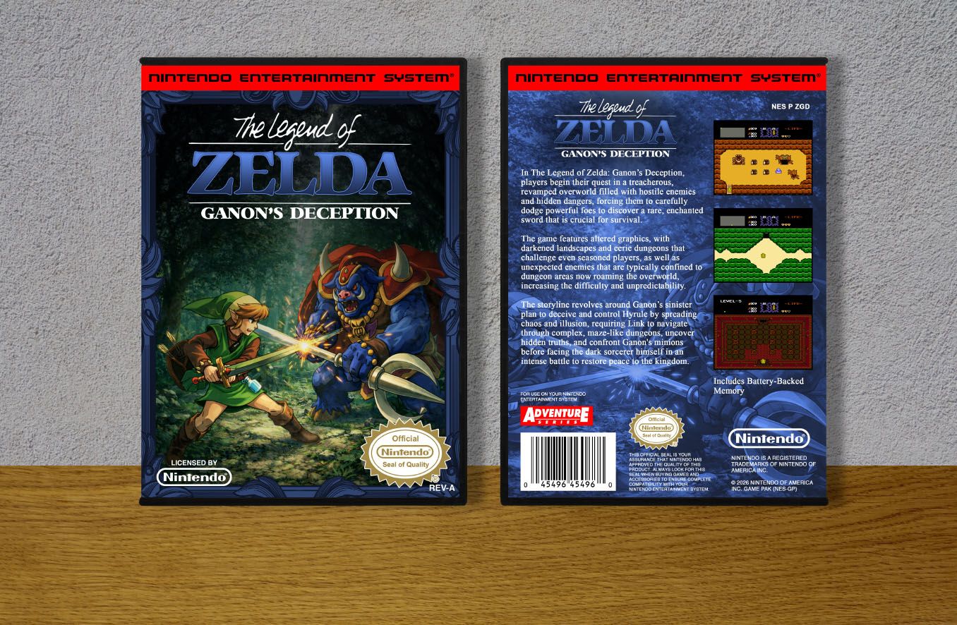 Legend of Zelda, The Ganon's Deception, Case Color: DARK GREY (OEM DS CASE COLOR)