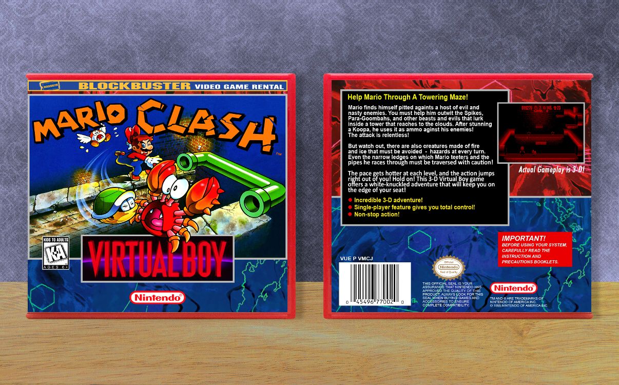 Mario Clash (Blockbuster), Case Color: Red