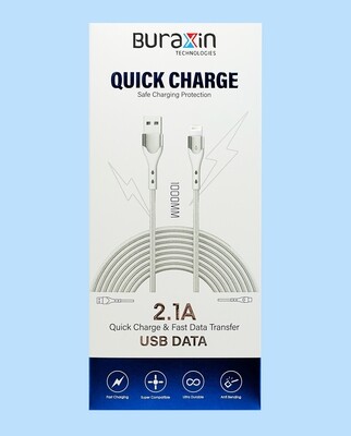 Кабель для мобильных устройств Buraxin CA13 Lightning - USB 1м, 2.1 А
