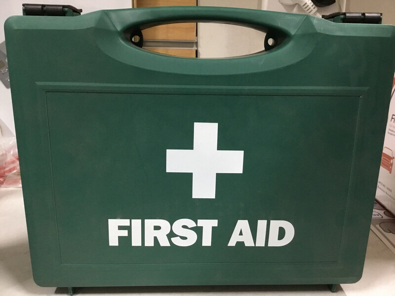 Green Plastic First Aid Case - Medium