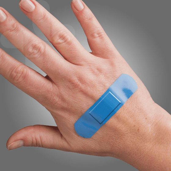 Adhesive Bandages, Blue, detectable, Box Of 100