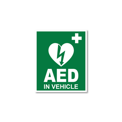 CARDIACT AED In Vehicle Window Sticker 10cm x 12cm