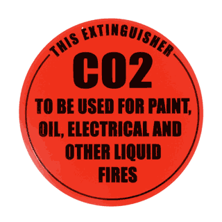 CO2 Fire Extinguisher Sign