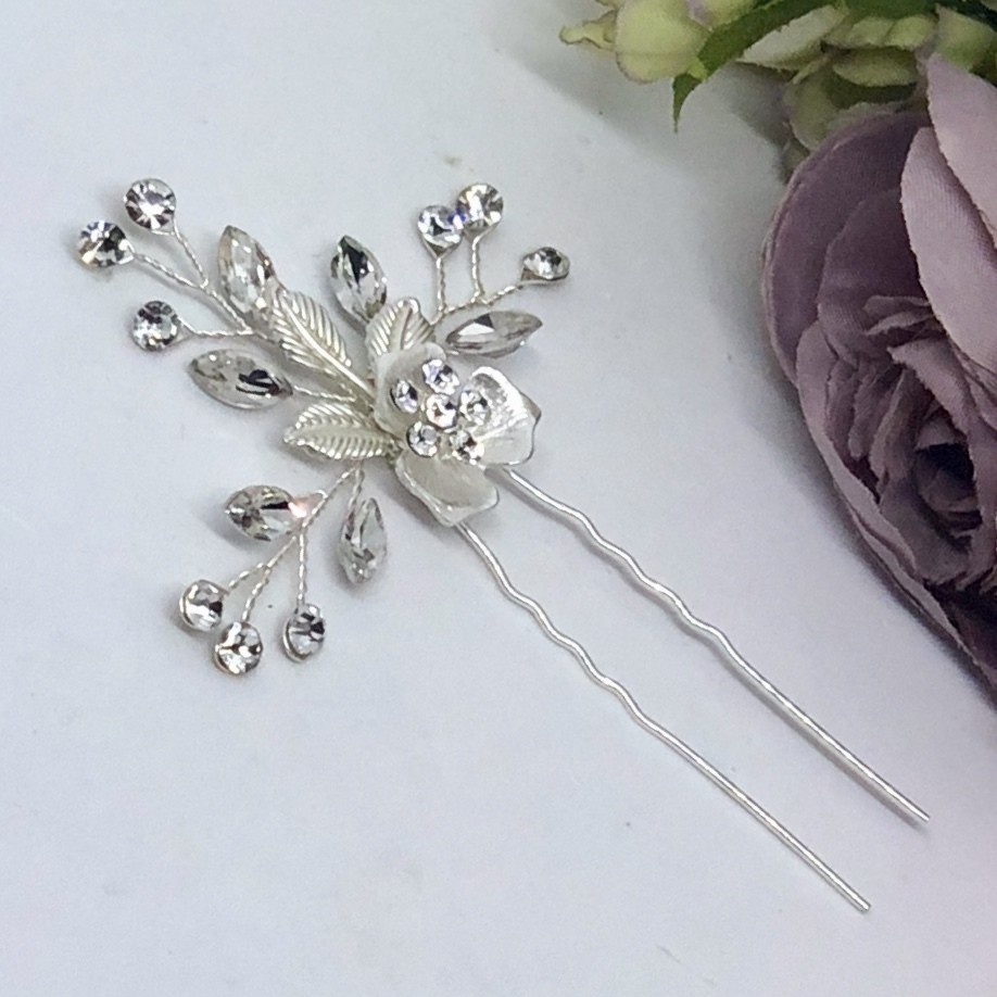 AVA - Silver Wedding Bridal Hair Pins