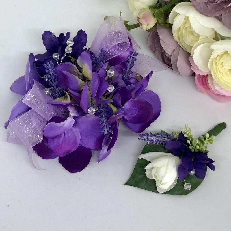JACLYN - Purple Formal Corsage Set