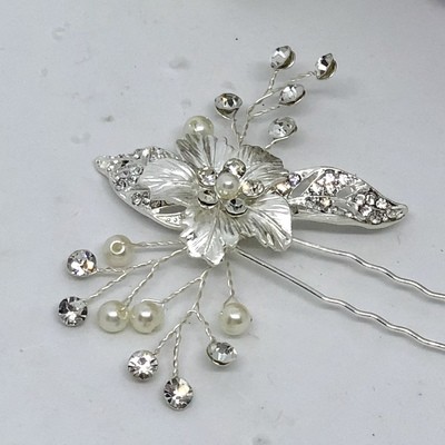 AIMEE - Silver Wedding Bridal Hair Pins
