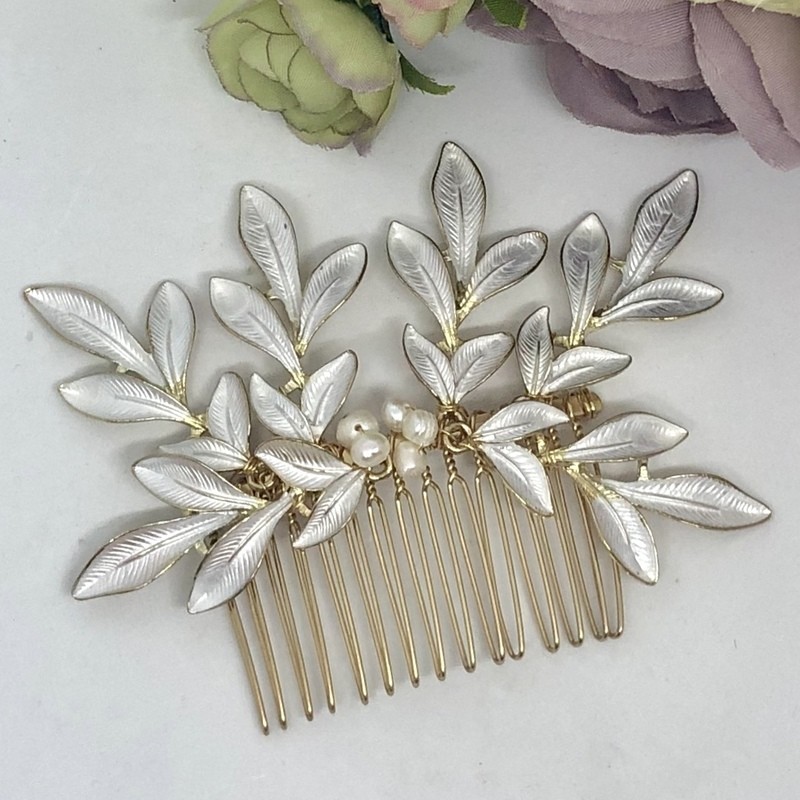 LUNA - Gold  Wedding Bridal Hair Comb
