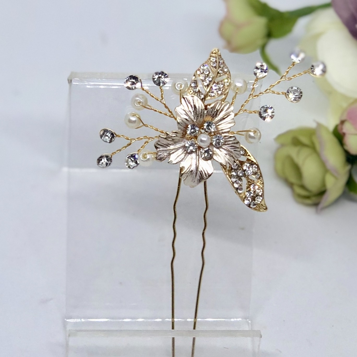AIMEE - Gold Wedding Bridal Hair Pins