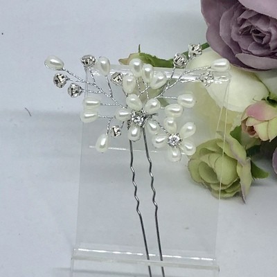 JENNY - Silver Pearl Bridal Hair Pins