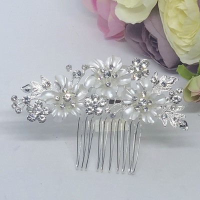 KYLIE - Silver Crystal Wedding Bridal Hair Comb