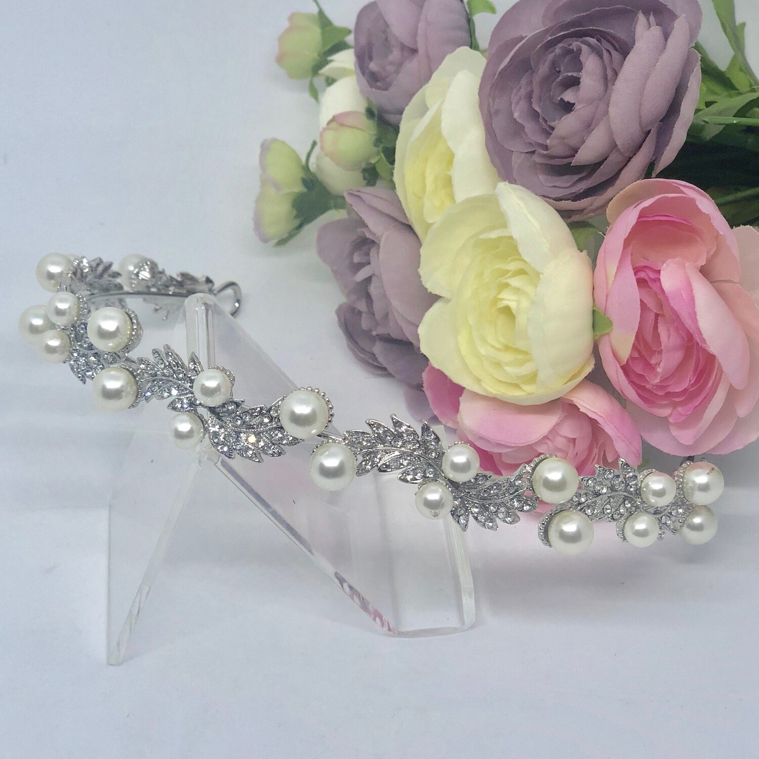 EVELYN - Handmade Crystal Bridal Tiara Headpiece.
