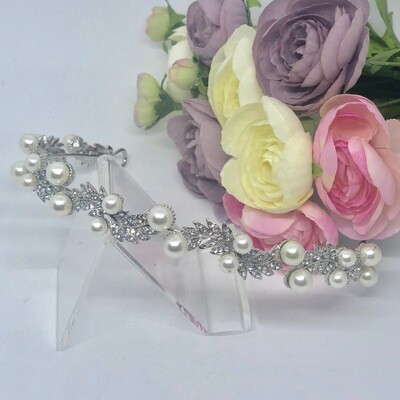 EVELYN - Handmade Crystal Bridal Tiara Headpiece.