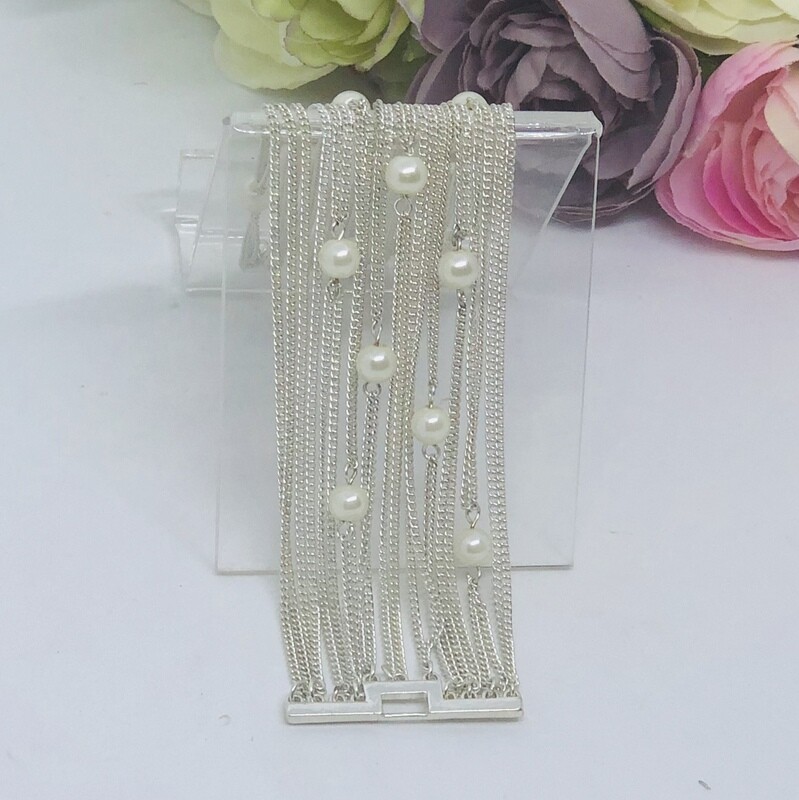 MARCIE - Silver Crystal Wedding Bridal Bracelet