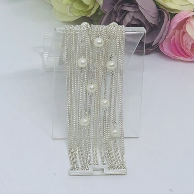 MARCIE - Silver Crystal Wedding Bridal Bracelet
