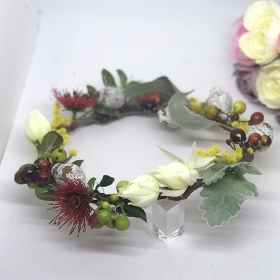 NEVE - Red and Yellow Native Flower Crown