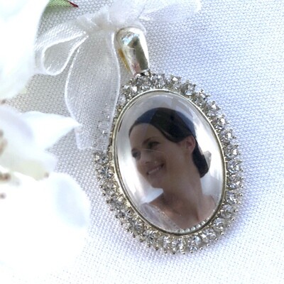 JULIET SILVER - Oval Bling Bridal Memory Charm