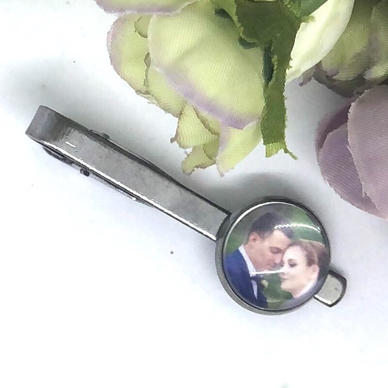 MICHAEL -  Memory Charm Tie Clasp Gunmetal Grey