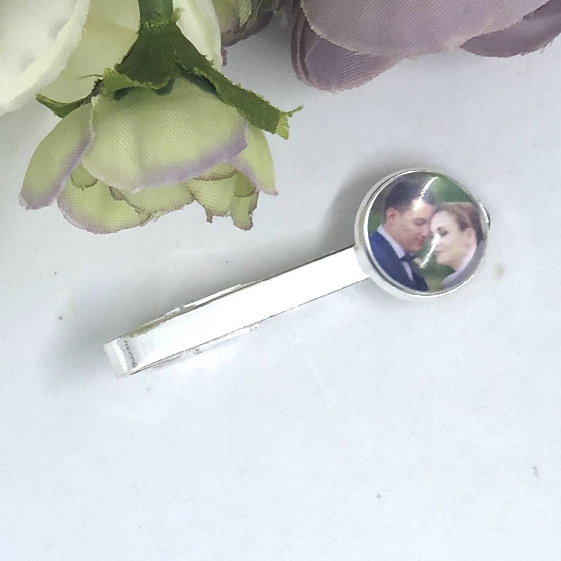 MICHAEL -  Memory Charm Tie Clasp Silver