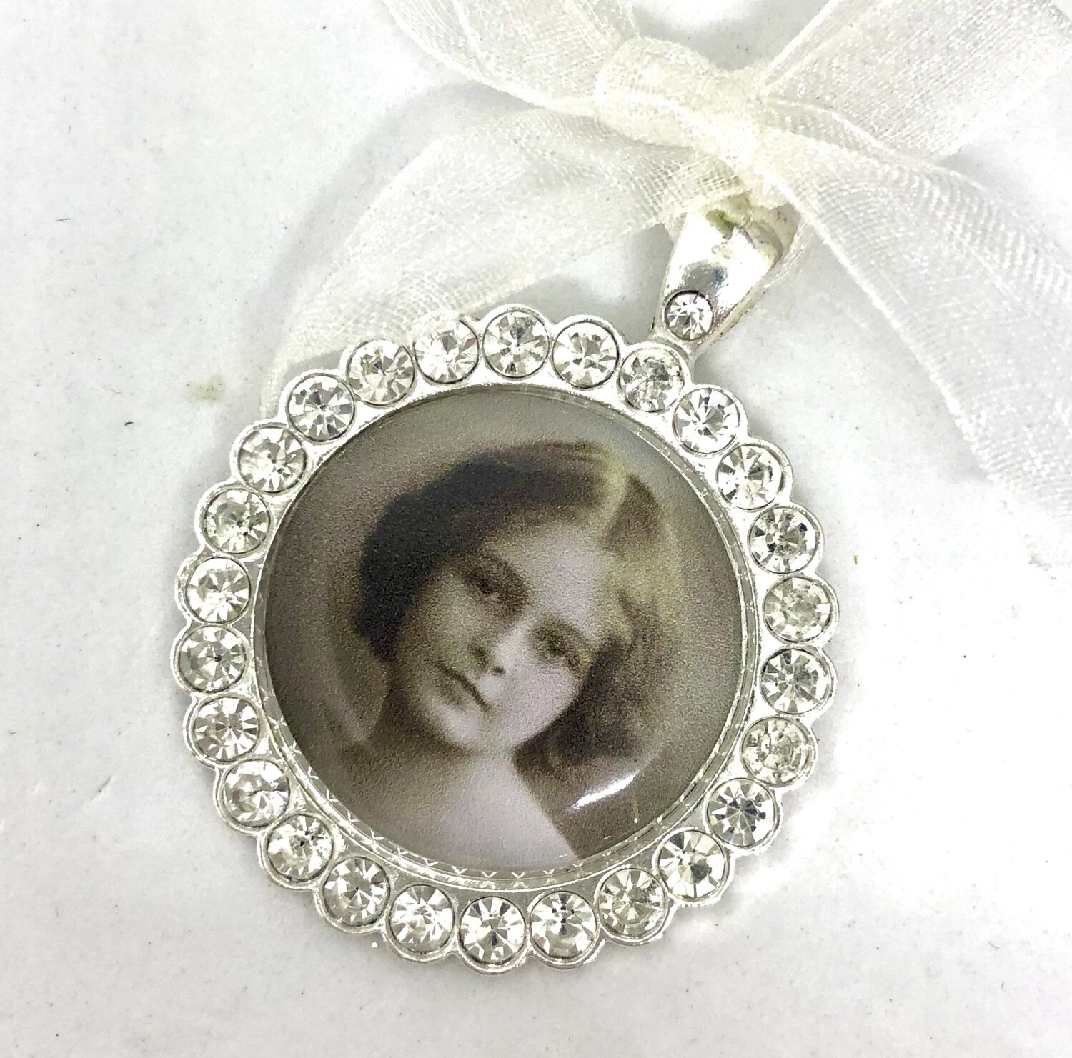 OLIVIA SILVER - Round Bling Bridal Memory Charm