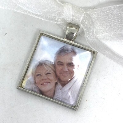 NELLIE - Shiny Silver Square Memory Charm