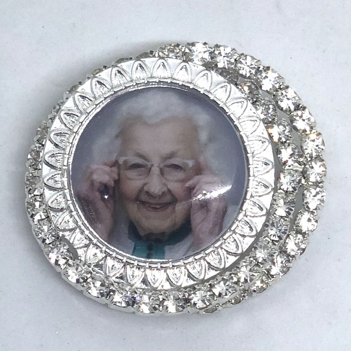 CAROL-ANNE - Silver Bling Brooch Memory Charm
