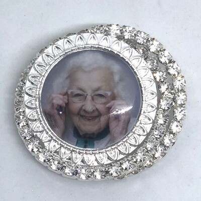 CAROL-ANNE - Silver Bling Brooch Memory Charm