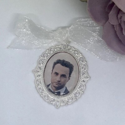 ELISE SILVER - Oval Bridal Bouquet Memory Charm