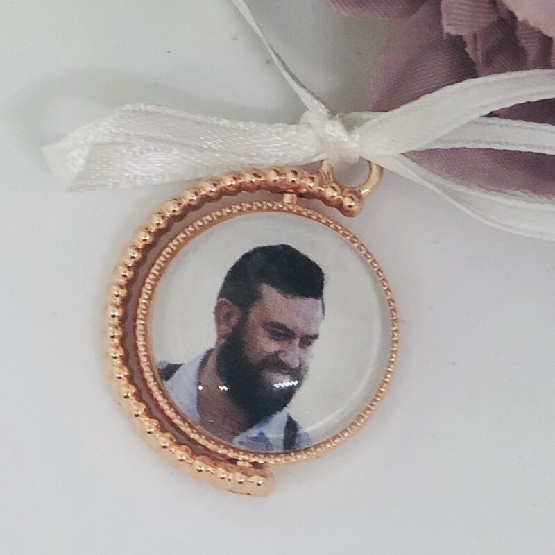 WENDY - 20mm Rose Gold Round D/S Memory Charm