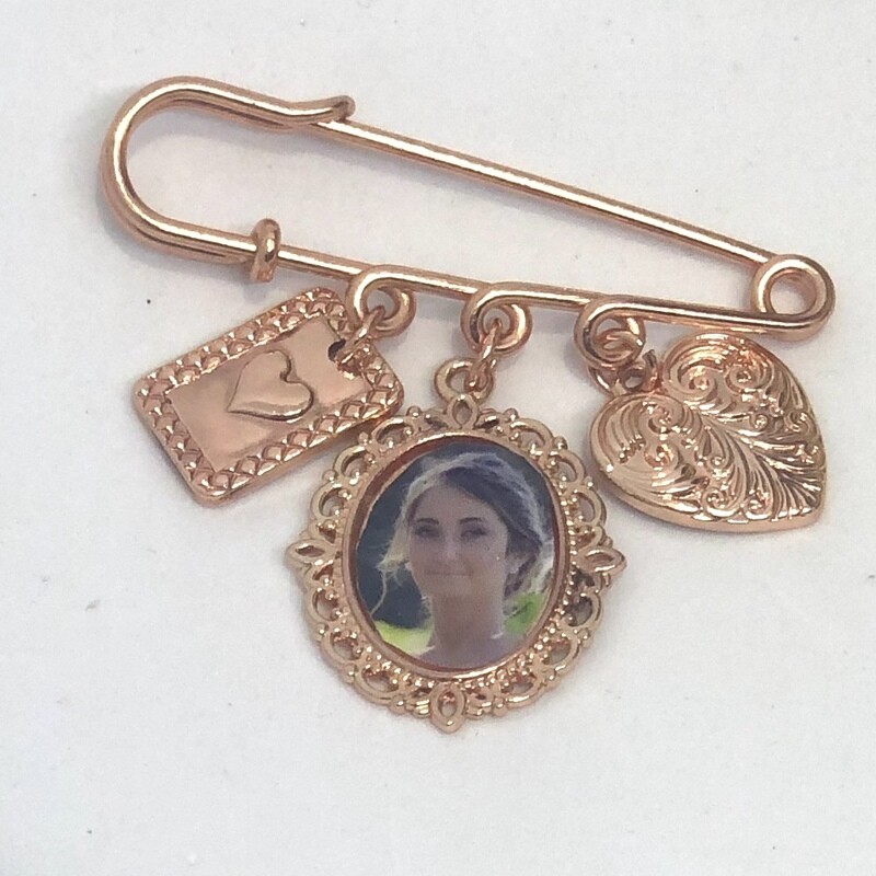 ELOISE ROSE PIN - Oval Bouquet Memory Charm