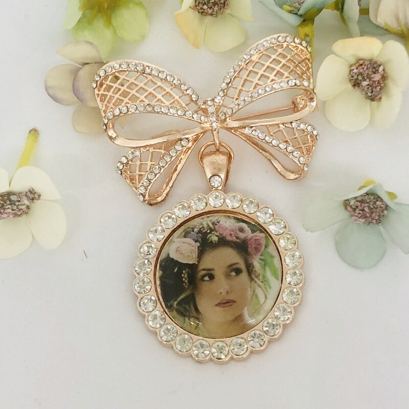 GEORGIA - Rose Gold Bling Bow Memory Charm