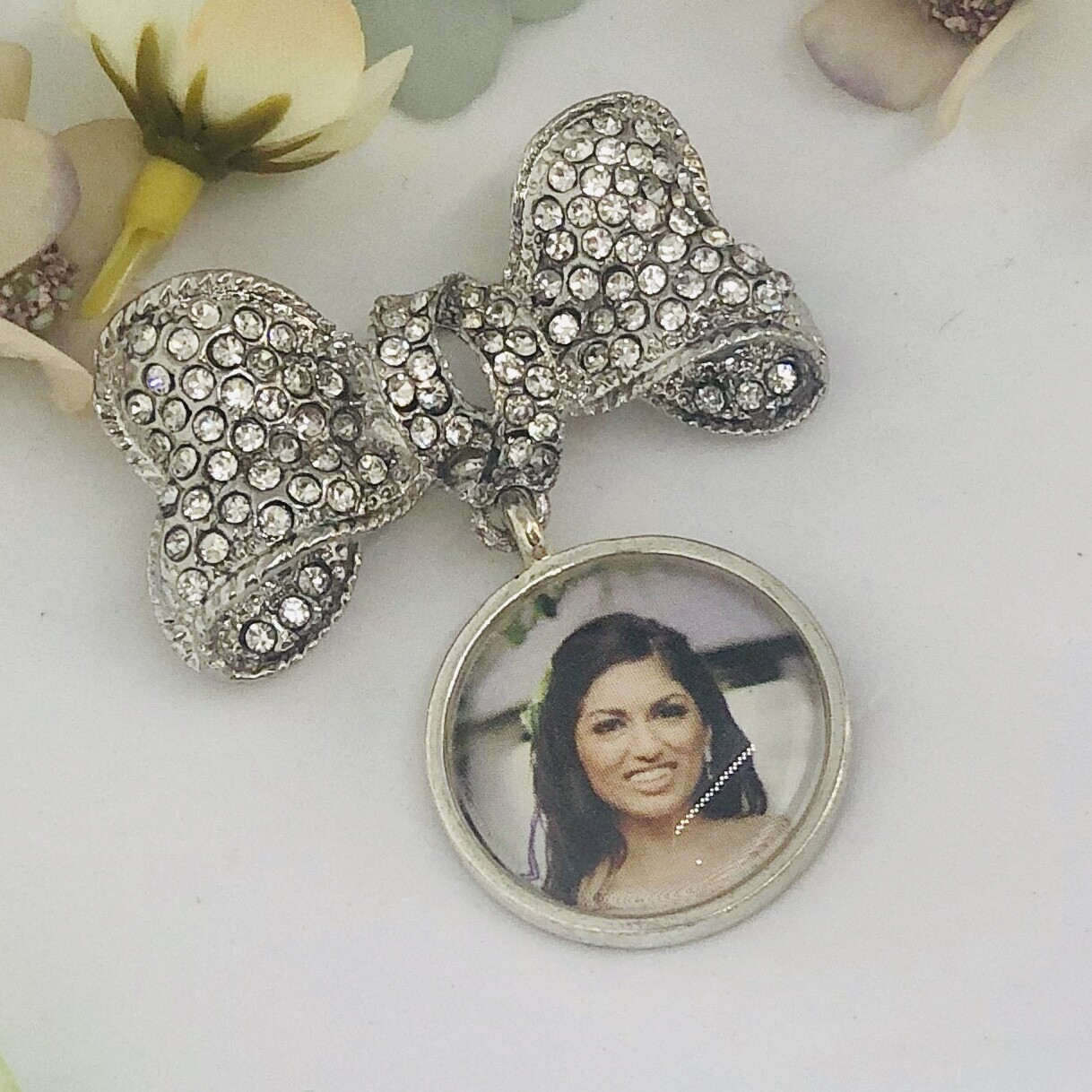 ELIZA - Silver Bling Bow Brooch Memory Charm