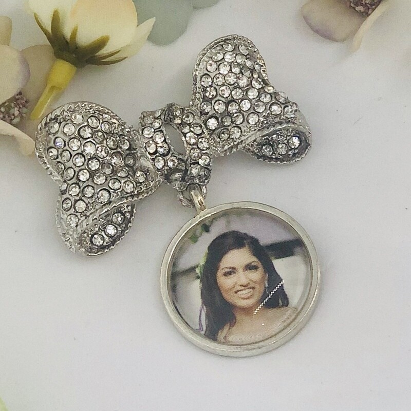ELIZA - Silver Bling Bow Brooch Memory Charm