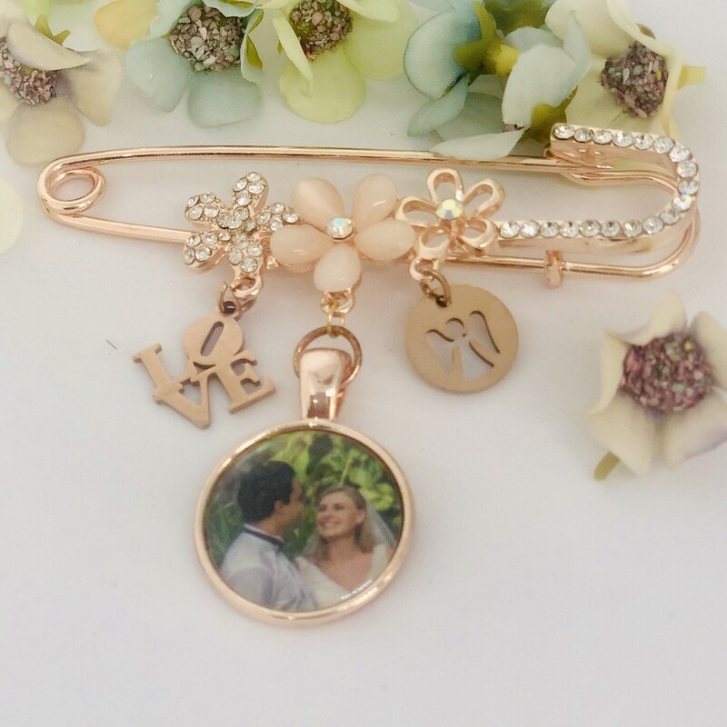 JENNIFER - Rose Gold Memory Charm Pin Set