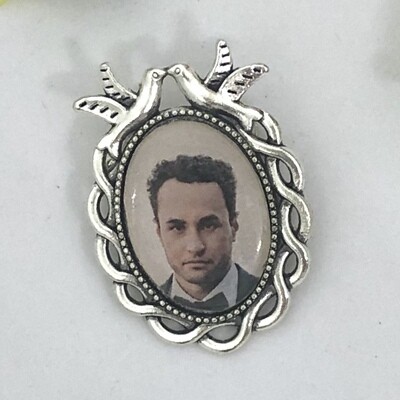 RICKIE PIN - Silver Oval Bridal Memorial Charm