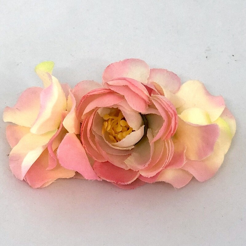 YVETTE - Pink Wedding Bridal Hair Comb