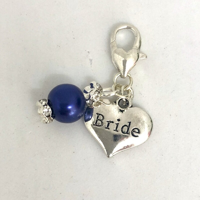 PEARL - Something Blue Bouquet Pin