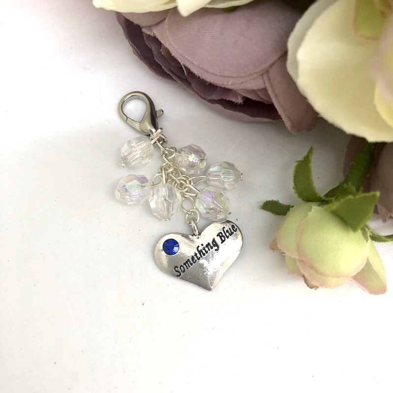 CRYSTAL - Something Blue Bouquet Pin