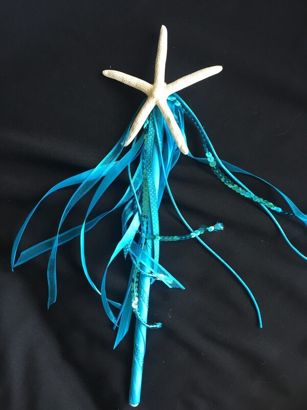 ​BEACH -  Starfish Flower Girl Ribbon Wand
