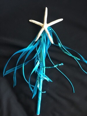 ​BEACH -  Starfish Flower Girl Ribbon Wand