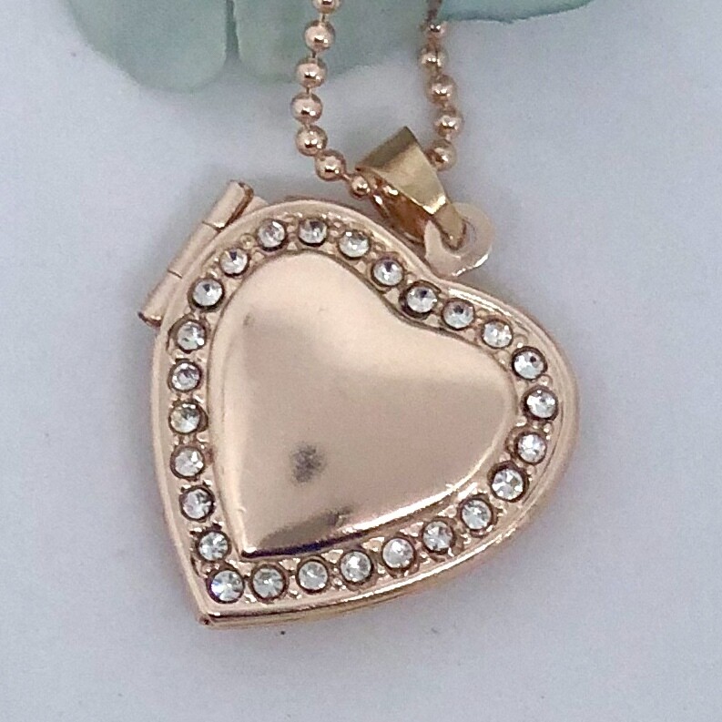 BRIANNA - Rose Gold Picture Memory Charm Locket