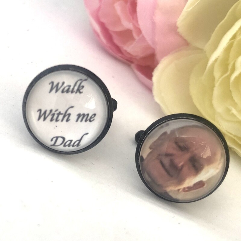 BARRY - 16mm Black Memory Charm Cuff Links